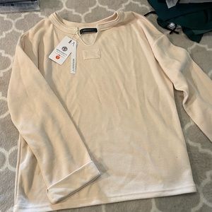 MEROKEETY KHAKI LONGSLEEVE THERMAL SHIRT SMALL